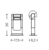 Lampa stojąca zewnętrzna IP65 niski słupek LED ciemno szara Azzardo FRAME 30 AZ6684 12W 3000K